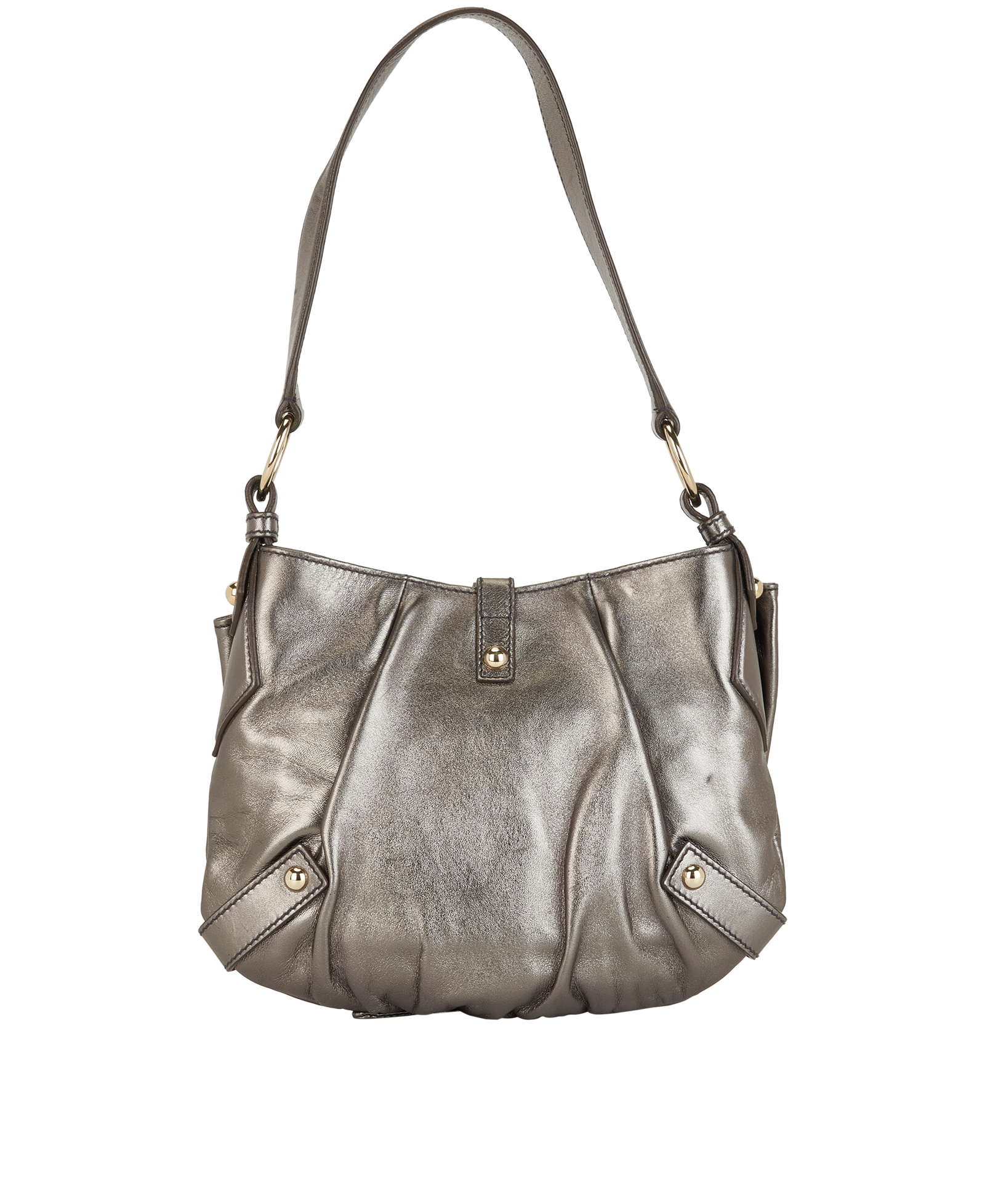 Bow Bag, &pound;350, Handbags, Grey, Leather, Back view